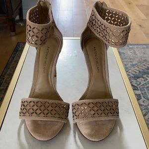 Soft leather stilettos